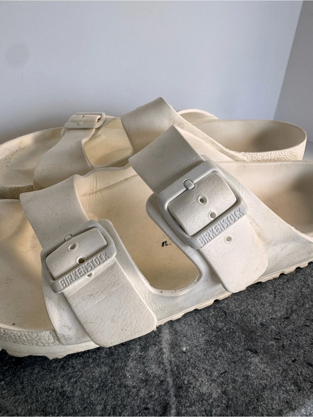 Birkenstocks Sandals EVA Rubber White Arizona Shoes 44